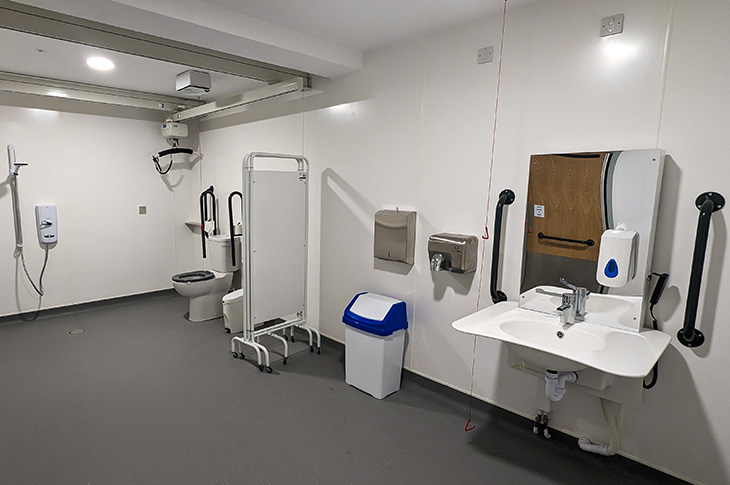 Inside the Changing Places facility at the Shoreham Centre