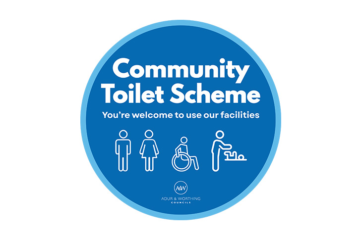 Community Toilet Scheme banner (white)