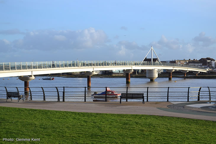 Adur Ferry Bridge - footbridge over the River Adur (credit - Gemma Kent)