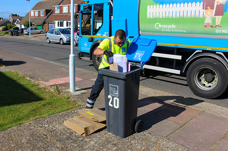 Refuse collection on a recycling round