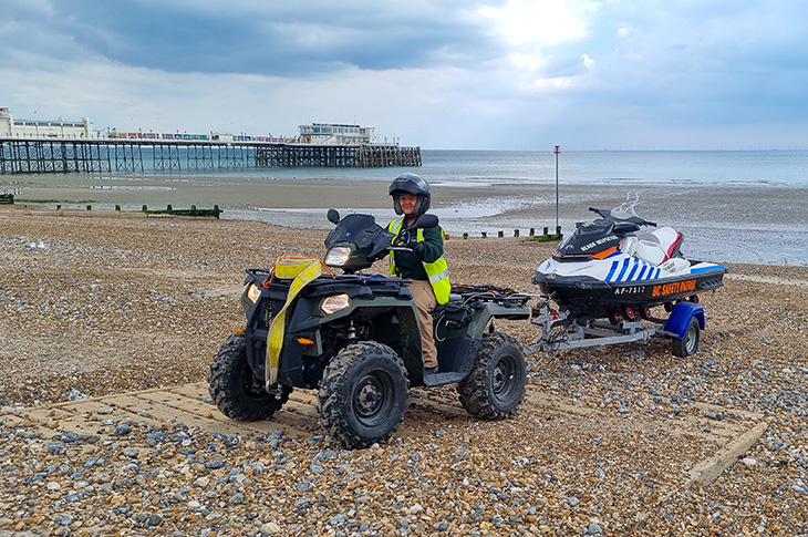 The Coastal Office team on patrol on the beach