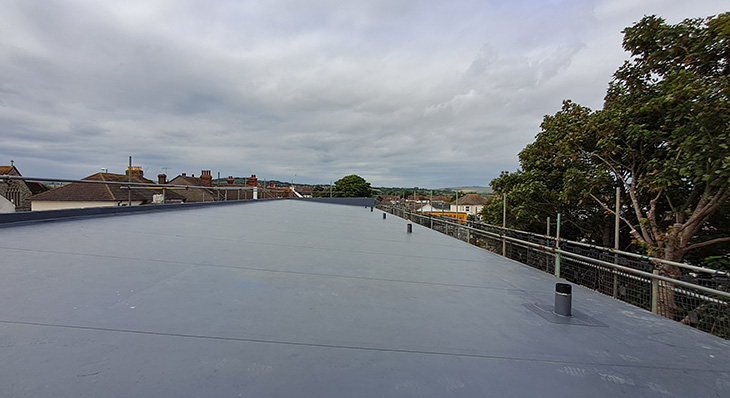 July 2024 - South Street, Lancing - the roof coverings are in place