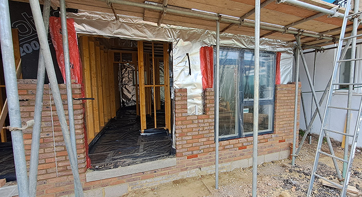 July 2024 - South Street, Lancing - windows have been installed and the external brickwork is progressing fast