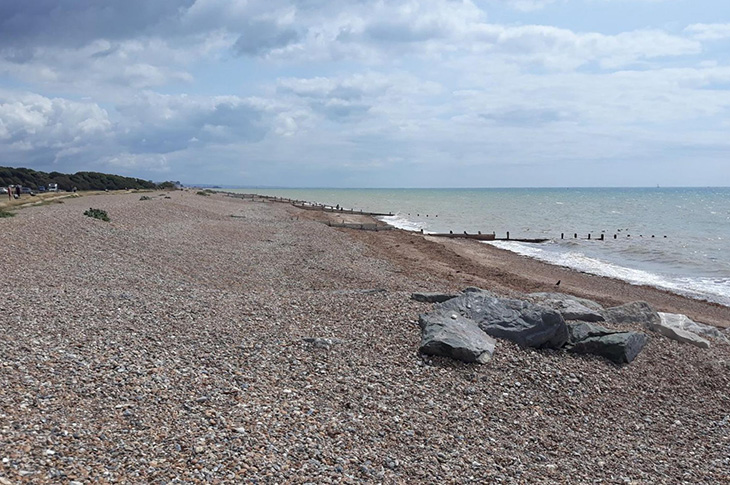 Worthing Beach - looking east from Goring Greensward