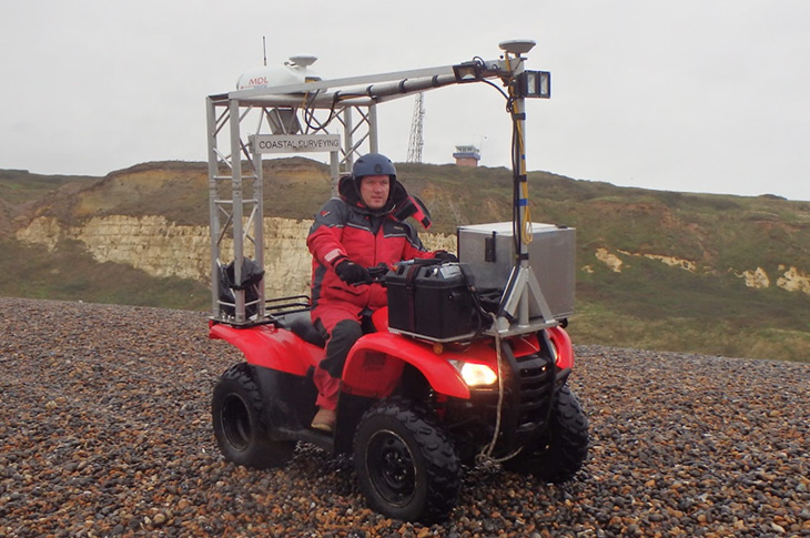 The survey team ATV quad bike at Newhaven