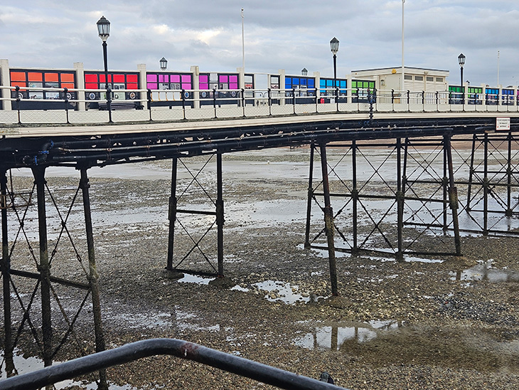 Damage to Worthing Pier - the gap when the snapped pile had been removed