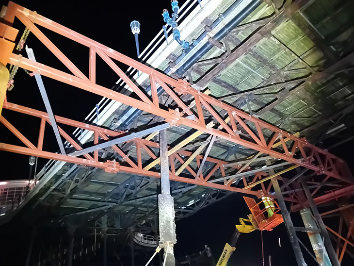 Worthing Pier - lower truss cross bracing completed (20-11-2024)