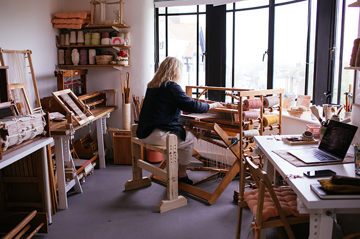 Colonnade House, Worthing - weaver and textile designer Lucy Rowan