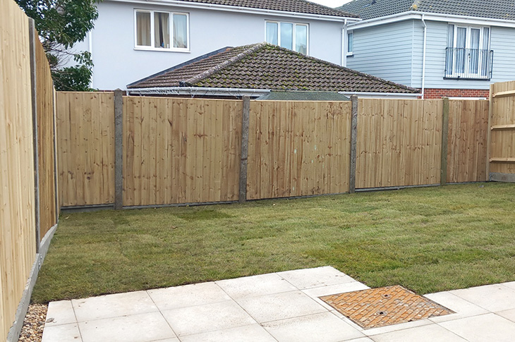 March 2025 - One of the gardens of the new homes on the old South Street car park in Lancing