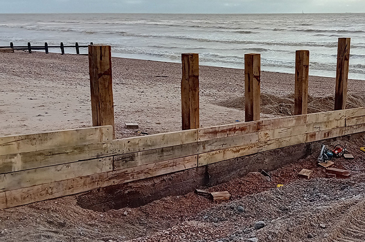 Worthing Beach - Planking works